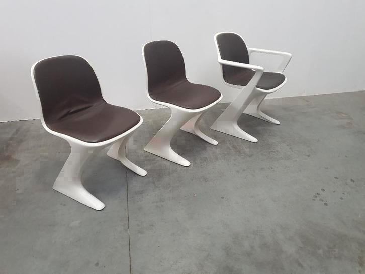 Vintage space age z chair kangaroo Ernst Moeckl 60s, .., Gebruikt, Drie, Wit
