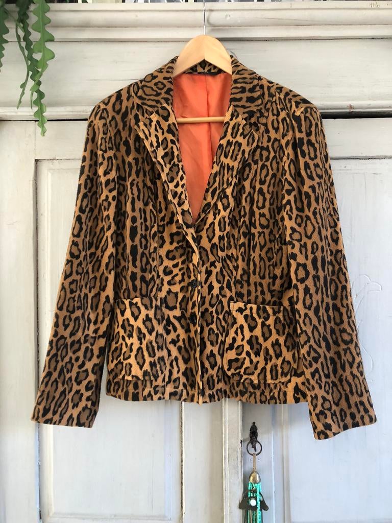Waanzinnig mooi VERSE jasje in tijger/ panterprint Mt 44-46, Ophalen, Zo goed als nieuw, Maat 42/44 (L), Bruin