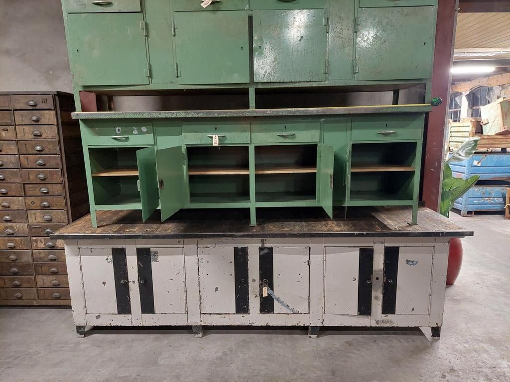 Gebruikte werkbank / industriële tafel, Doe-het-zelf en Verbouw, Werkbanken, Ophalen, Gebruikt, 170 cm of meer