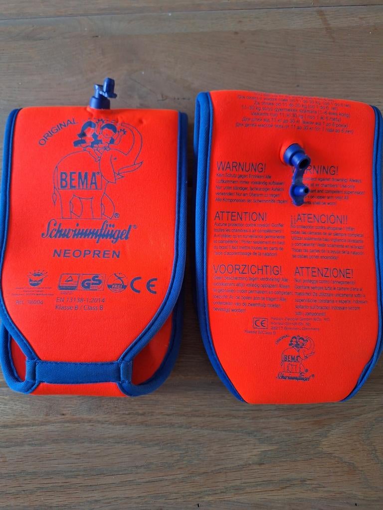BEMA® Original Schwimmflügel, orange, Größe 0, 11-30 kg / 1-6 Jahre -, 9,99