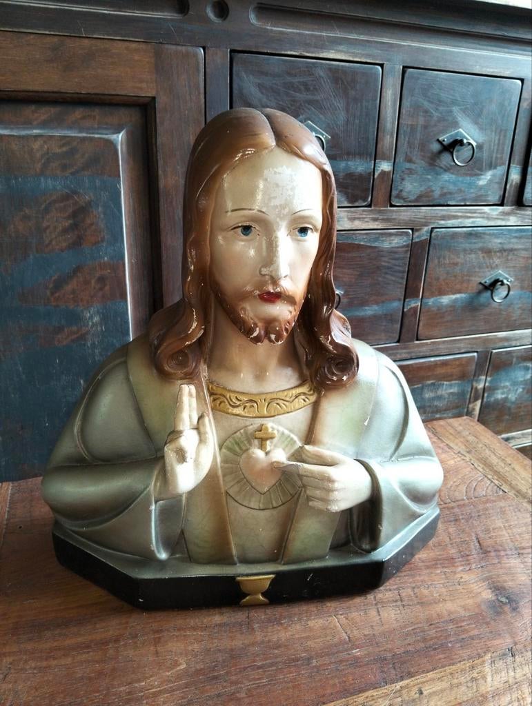 Borstbeeld Jezus Christus
Religie Religieuze, Verzamelen, Religie, Gebruikt, Beeld(je), Ophalen of Verzenden