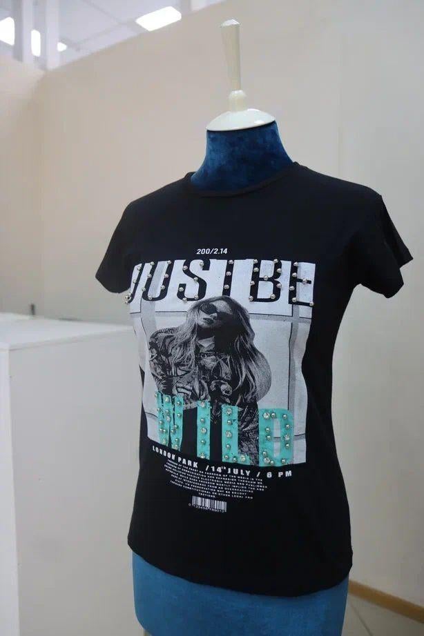 Katoenen T-shirt met decoratieve print, Turkije, Wit, Nieuw, Ophalen of Verzenden, Onbekend