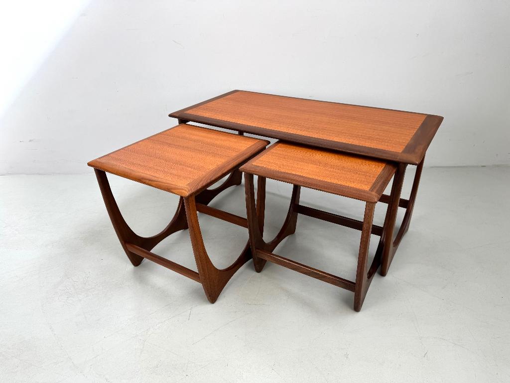 Vintage salontafel met bijzettafels van G-Plan, 50 tot 100 cm, Verzenden, Teakhout, 50 tot 100 cm