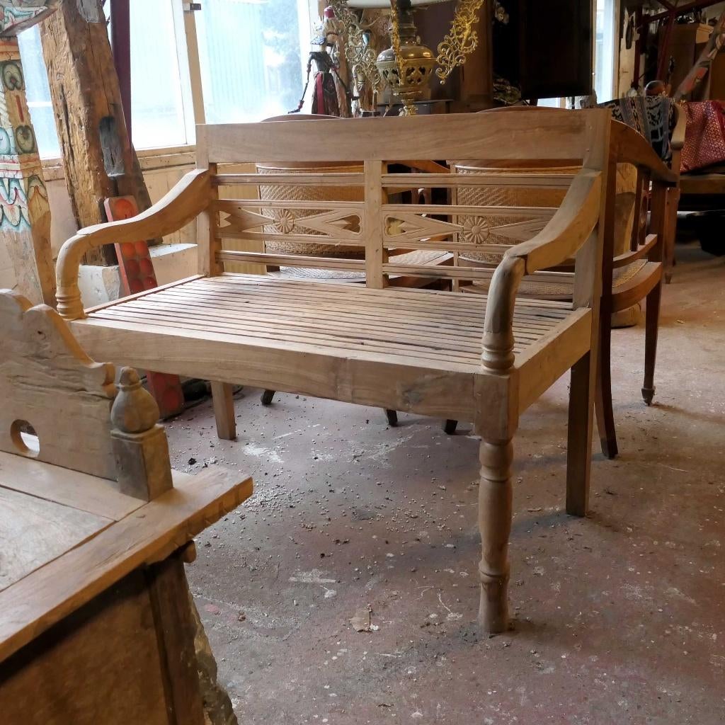 2-persoons stationsbank RQ29 tuinbank teak tuin terras bank, Ophalen of Verzenden