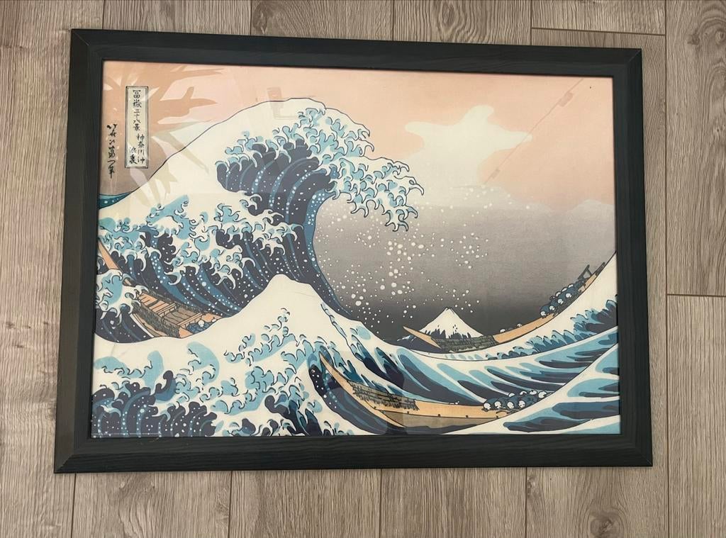 Ingelijste poster: De Grote Golf van Kanagawa (Hokusai), Ophalen of Verzenden