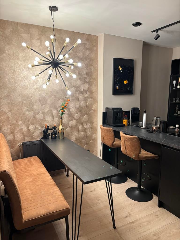 Zwarte eettafel voor kleine eethoek - geverfd, Ophalen, Minder dan 50 cm, Gebruikt, 100 tot 150 cm