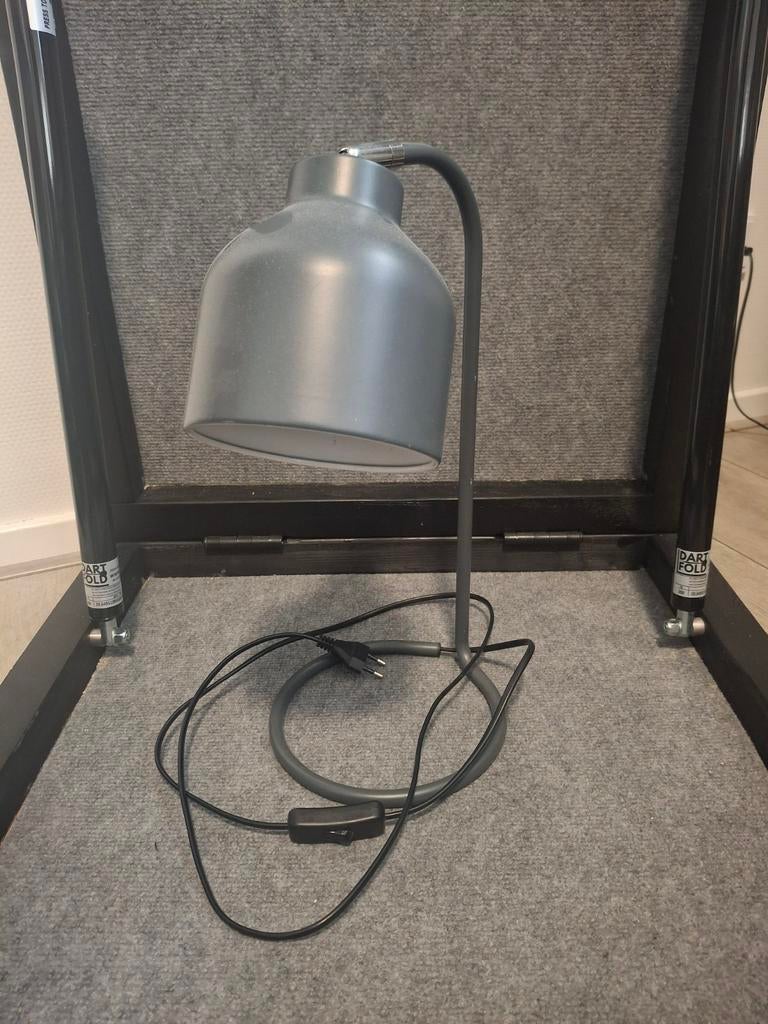Grijze bureaulamp / tafellamp, Gebruikt, 50 tot 75 cm, Ophalen of Verzenden, Metaal