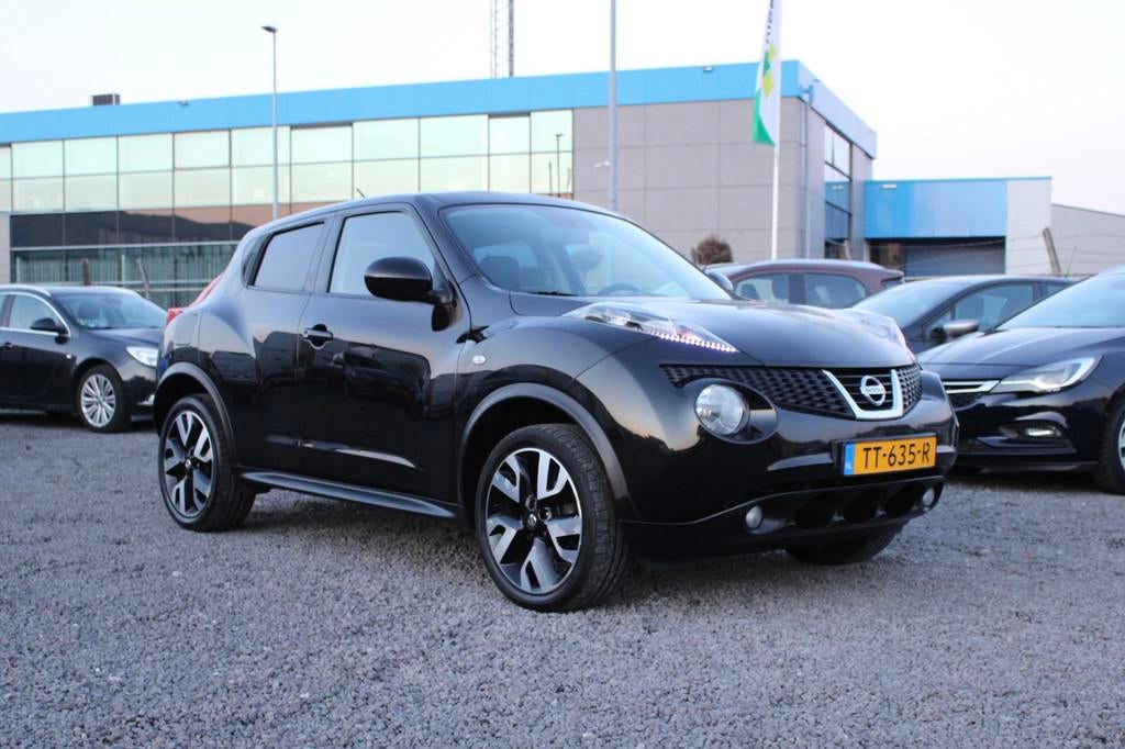 Nissan Juke 1.6 Tekna/NAVI/CAMERA/AIRCO/NW APK, Voorwielaandrijving, Euro 5, Zwart, 4 cilinders