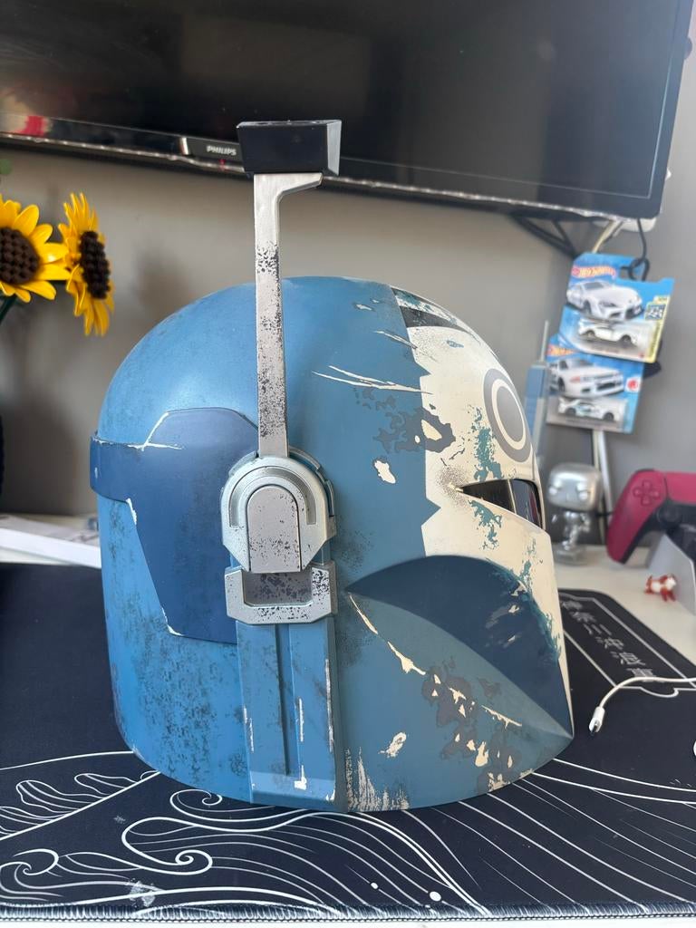 Star Wars Mandalorian helm, Verzamelen, Star Wars, Ophalen of Verzenden, Gebruikt, Replica