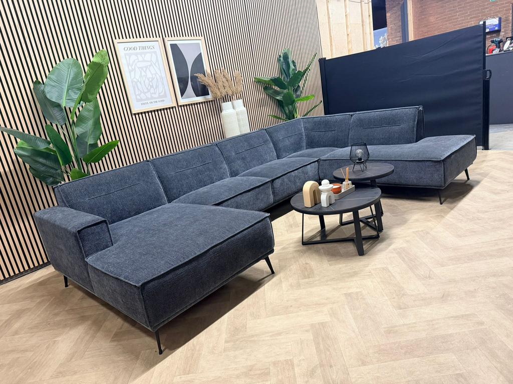 ZGAN Het Anker Stratos U-Bank / Hoekbank - Antraciet - 347, -, -, Hoekbank, 300 cm of meer