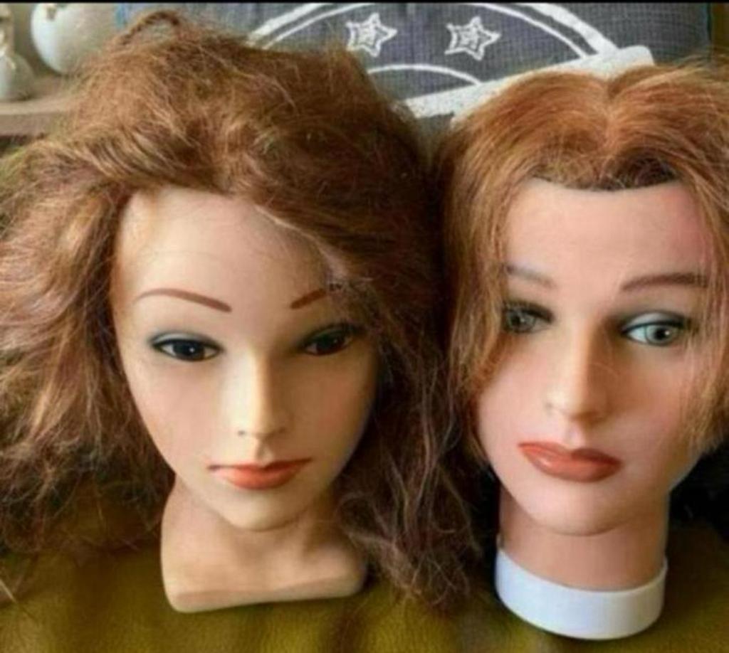 Kappershoofd / Oefenhoofd / Hoedenhoofd 3 st/  1 Pruik NIEUW, Hobby en Vrije tijd, Cursusmateriaal, Zo goed als nieuw, Meerdere media