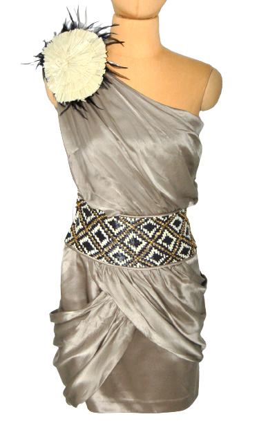 Nieuw Sass and Bide zijde jurkje, jurk, bronze/gold, Mt. S, Kleding | Dames, Overige kleuren, Verzenden, Nieuw, Cocktailjurk