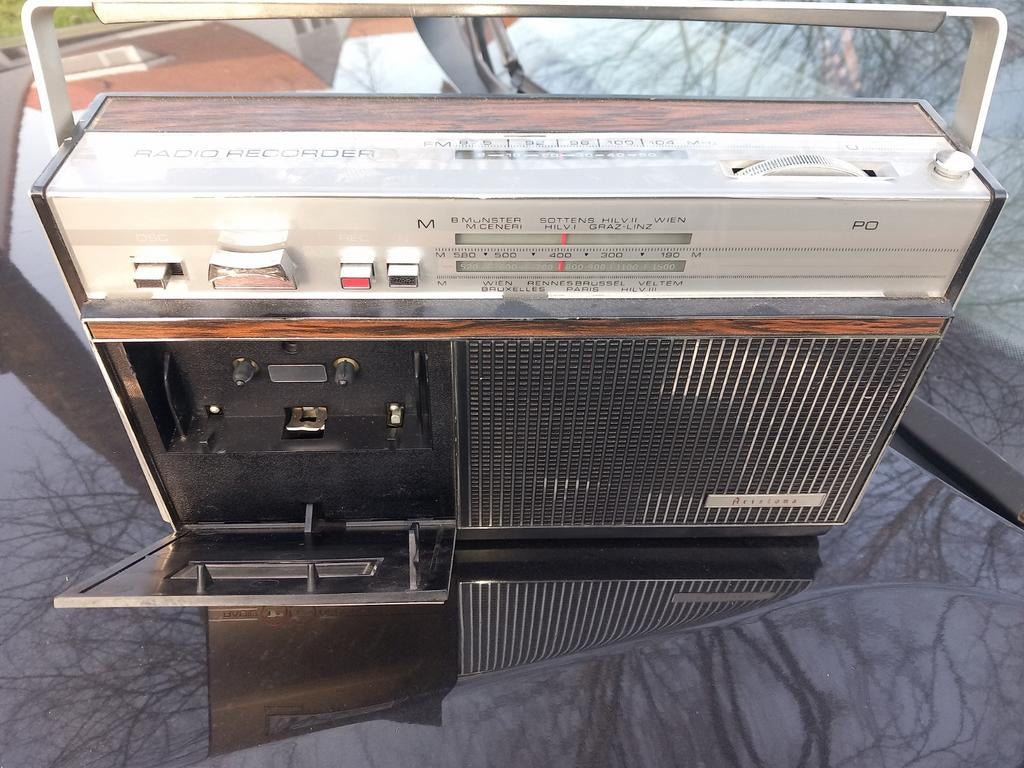 Vintage draagbare cassete aristona, Ophalen of Verzenden