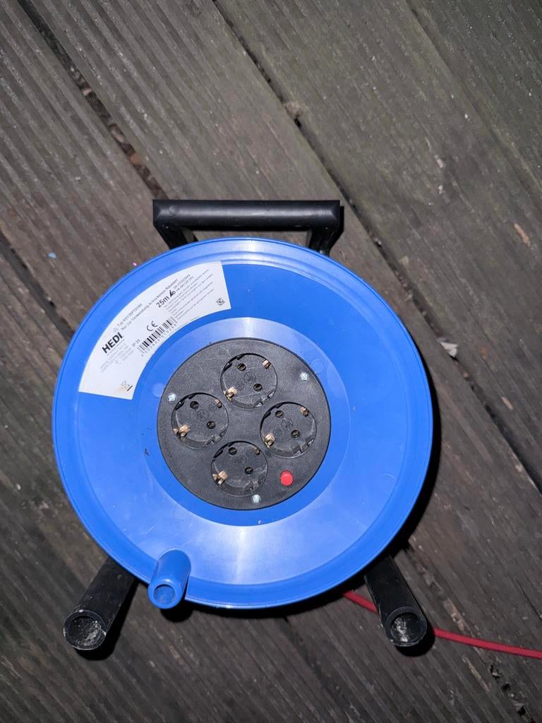 Hedi kabelhaspel 25m, Ophalen of Verzenden, Zo goed als nieuw, Kabel of Snoer