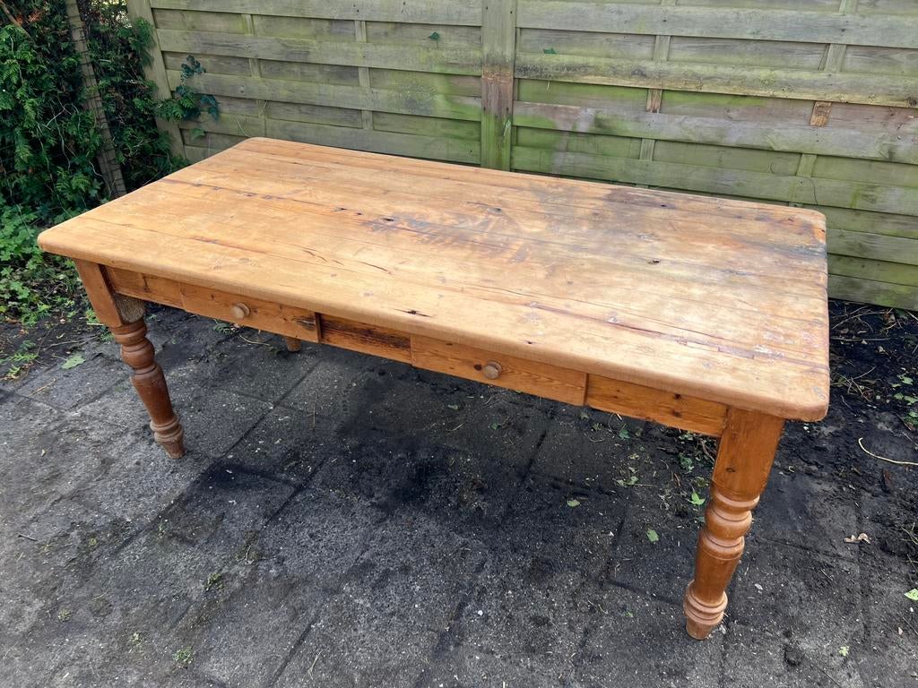 Te Koop : Landelijk Grenen Eetkamertafel Tafel Hout Export, Ophalen