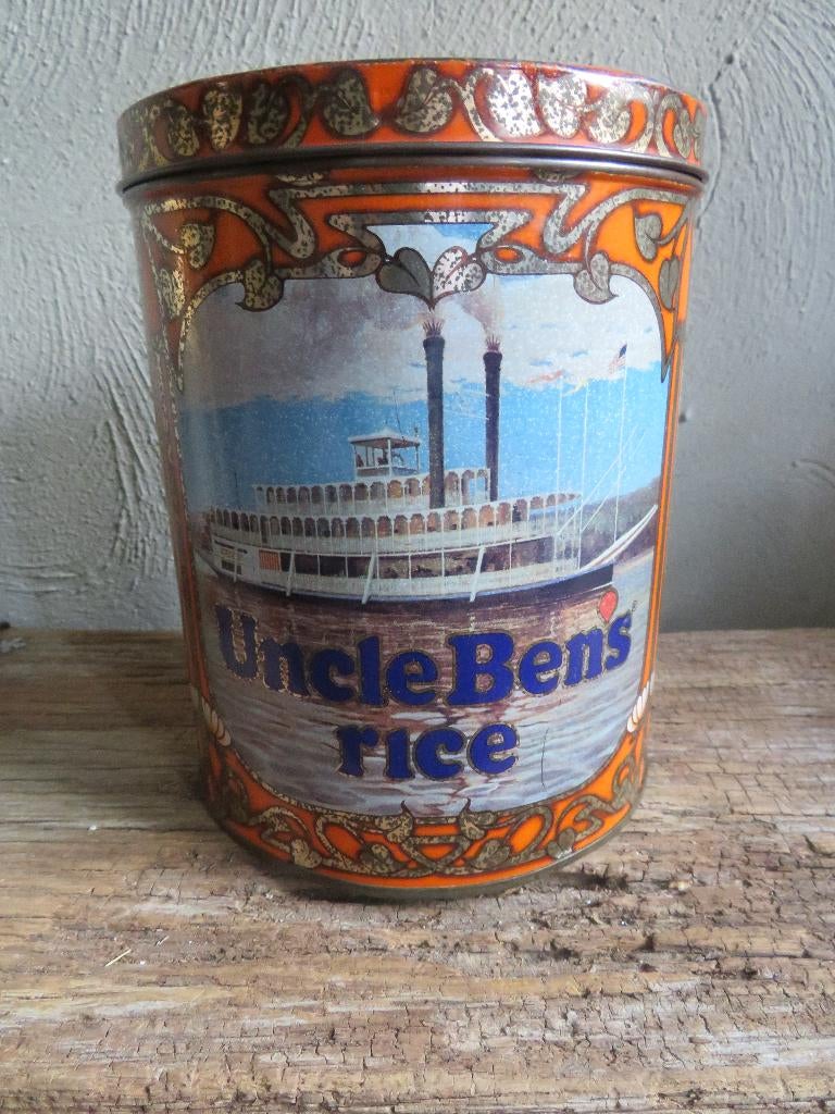 uncle ben's rice blik, Ophalen of Verzenden, Gebruikt, Overige