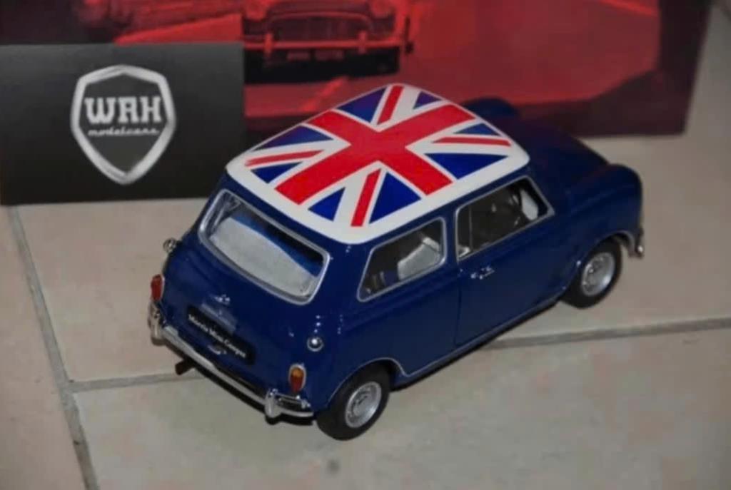 1:18 MINI COOPER S MK1 blue British Kyosho in box WRH, Hobby en Vrije tijd, Modelauto's | 1:18, Verzenden, Zo goed als nieuw, Auto