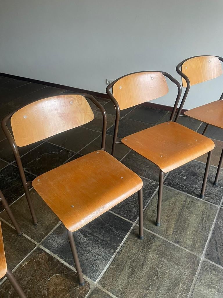 Lundia stoelen set van 7, Ophalen, Gebruikt, Bruin, Vintage