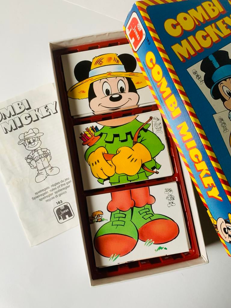 Combi Mickey Puzzel - Vintage Jumbo, Verzamelen, Ophalen of Verzenden, Mickey Mouse, Zo goed als nieuw, Overige typen