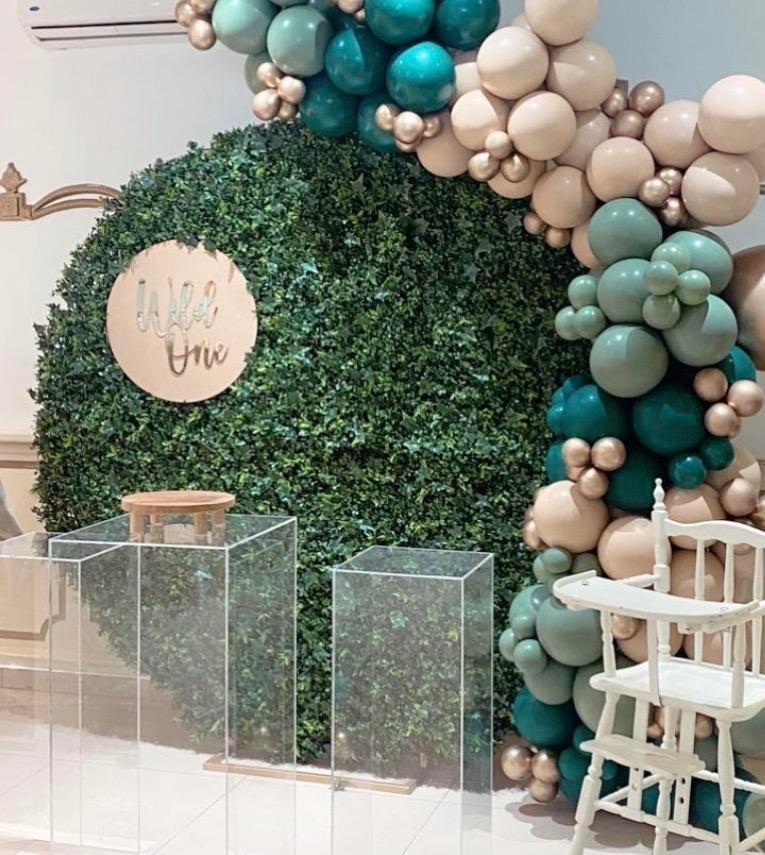 Backdrop/wand van bladeren - Decoratief - Groen, Ophalen, Zo goed als nieuw