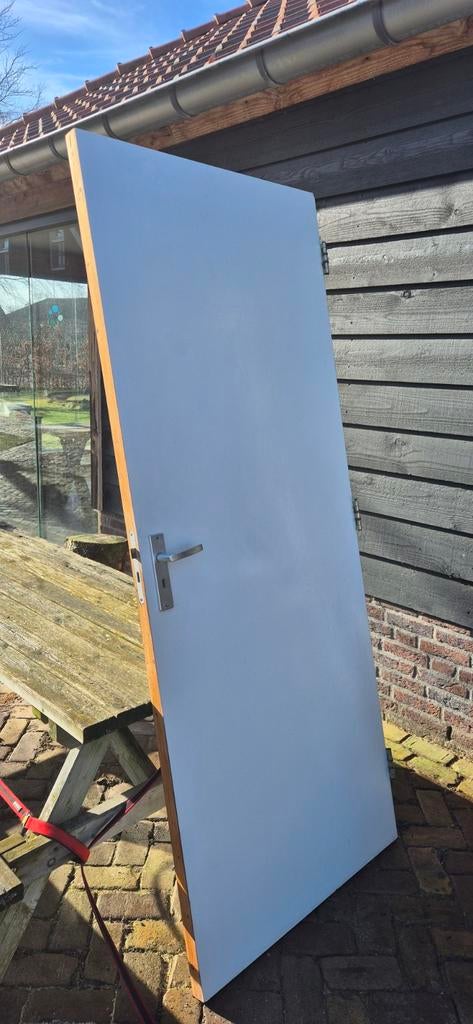 Witte stompe binnendeur 201.4 x 82.6, Ophalen, Gebruikt, 80 tot 100 cm, Binnendeur