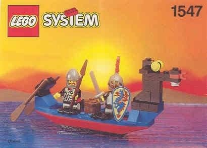Lego Castle Black Knights 1547 Black Knight's Boat, Ophalen of Verzenden, Zo goed als nieuw, Complete set, Lego