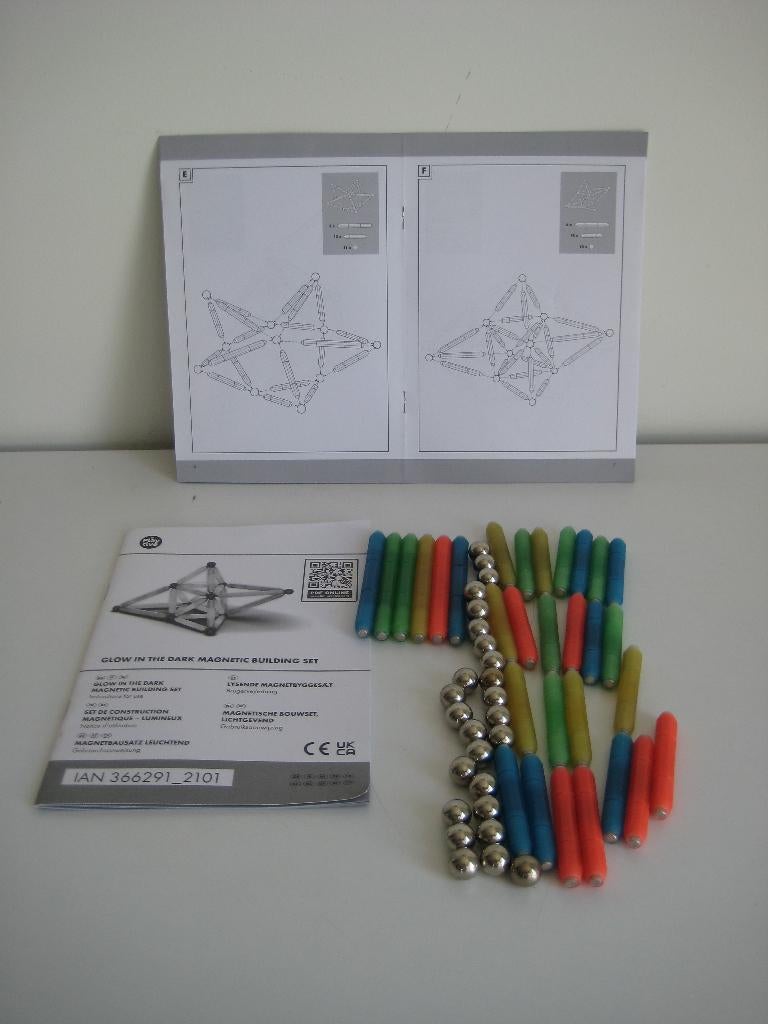 Playtive Magnetische bouwset met staafjes en balletjes, Kinderen en Baby's, Ophalen of Verzenden, Zo goed als nieuw, Overige merken