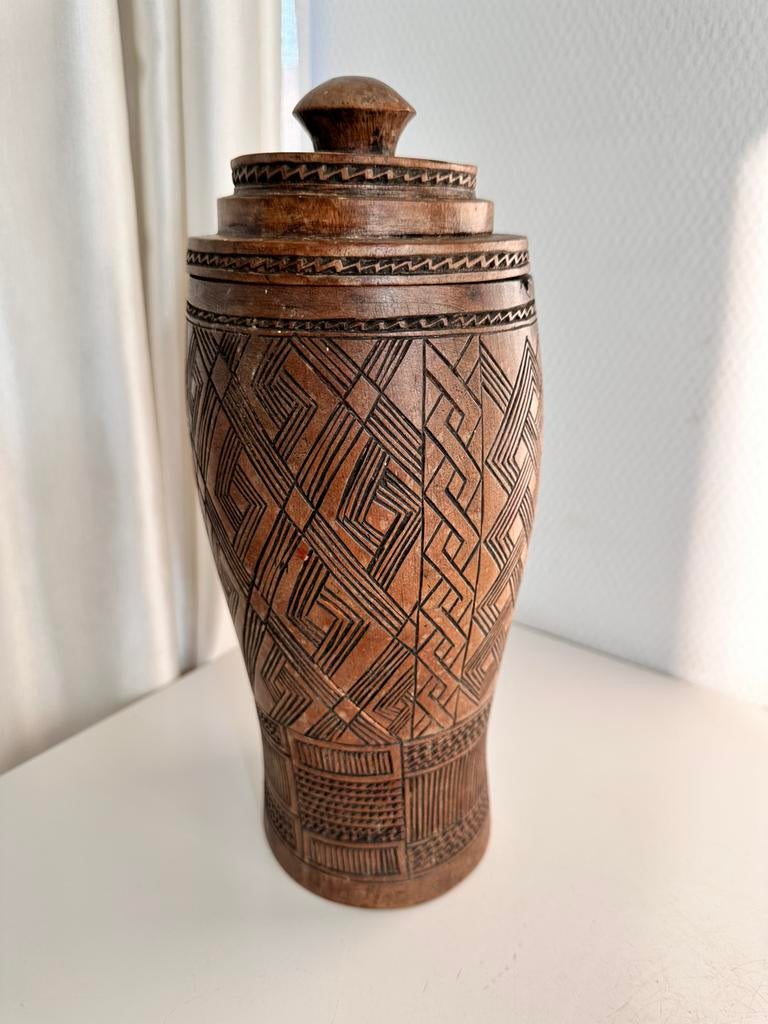 Shoowa Kuba pot Afrikaanse kunst collectie Congo, Ophalen of Verzenden