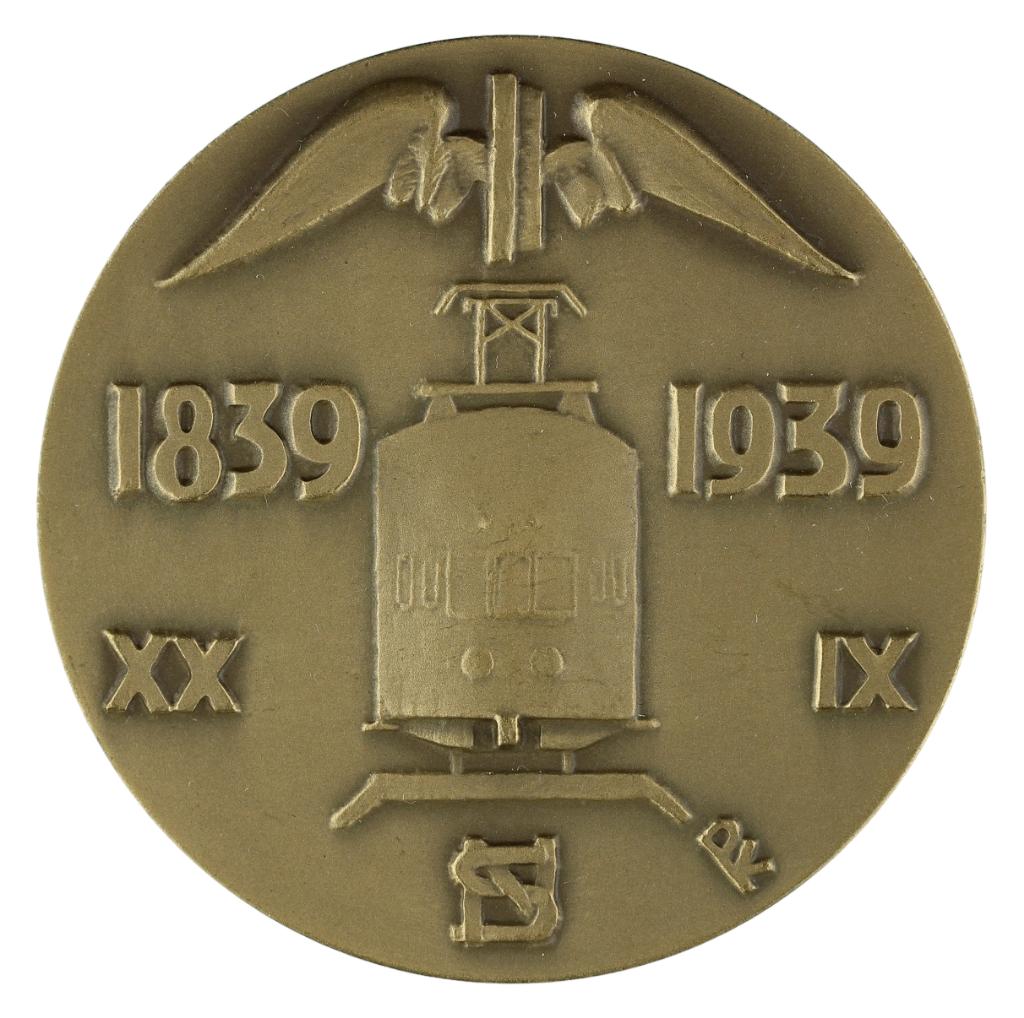 Penning VPK 1939 Frits van Hall : Nederlandse Spoorwegen, Postzegels en Munten, Verzenden, Brons, Nederland