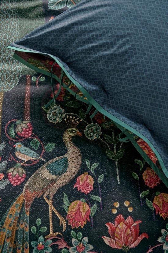NIEUW Pip dekbedovertrek hoeslaken pauw (Pavoni) donkerblauw, Huis en Inrichting, Slaapkamer | Beddengoed, Eenpersoons, Dekbedovertrek