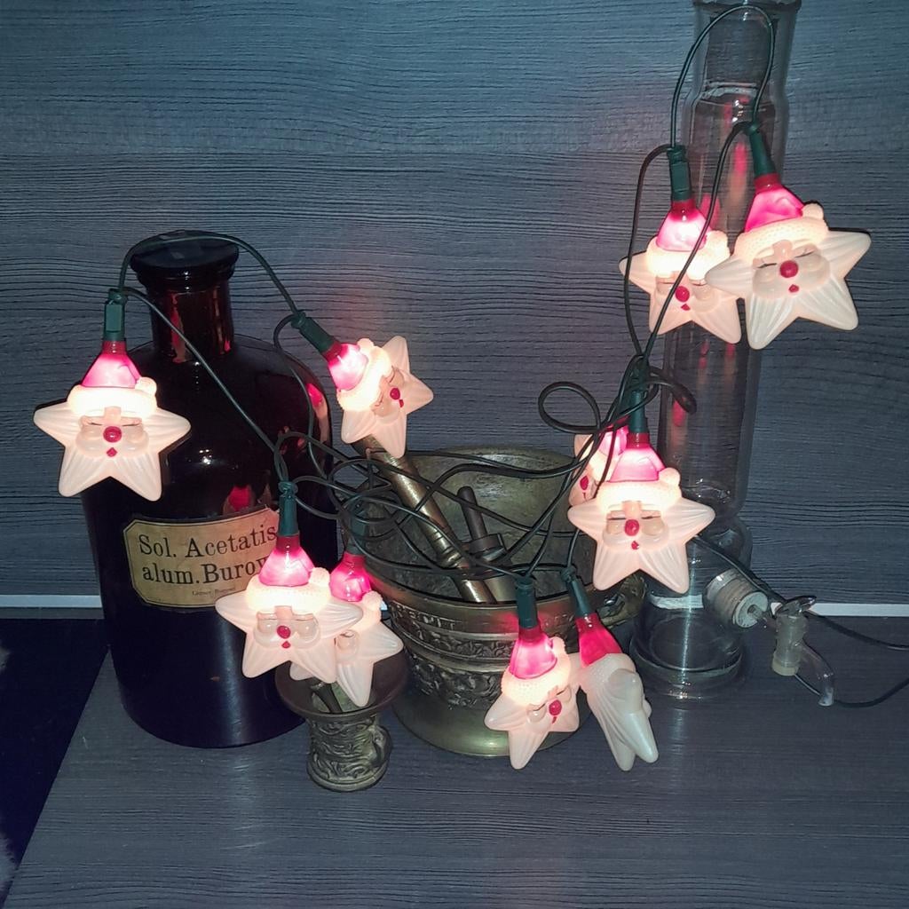 Sterren/ kerstman kerstlampjes kerstverlichting, Ophalen of Verzenden, Gebruikt