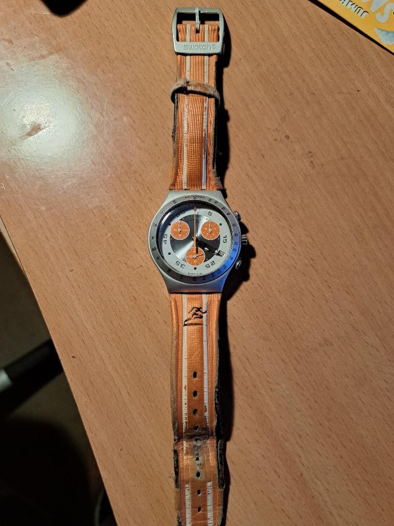 Swatch Irony Chrono Nikitis (YCS4032), speciale editie 2004, Swatch, Oranje, Ophalen of Verzenden, Waterdicht