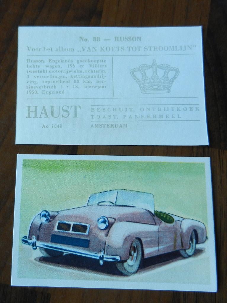 Haust plaatjes voor album 'Van koets tot Stoomlijn', Ophalen of Verzenden, Nieuw, Plaatjesalbum