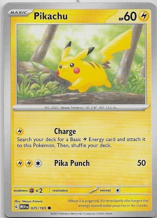 Pokemon 151,  Pikachu [common] 25/165, Ophalen of Verzenden, Nieuw, Losse kaart