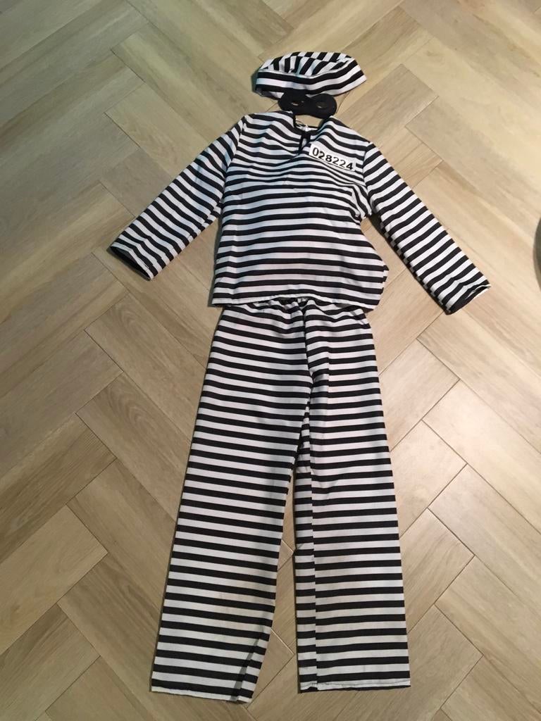 Verkleedpak boef met leuke extra’s maat 152, Ophalen of Verzenden, Zo goed als nieuw, Jongen of Meisje