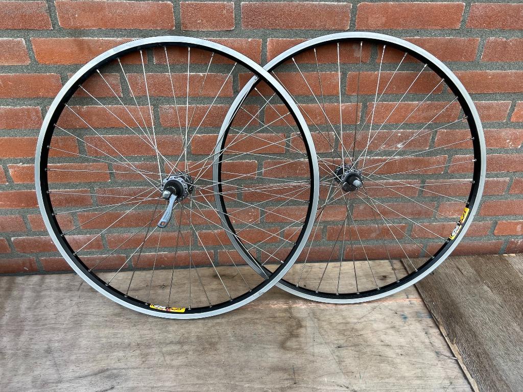 Wielset 26inch Shimano deore LX dubbel gebusde Zac 19 velgen, Ophalen of Verzenden, Zo goed als nieuw, Algemeen, Wiel