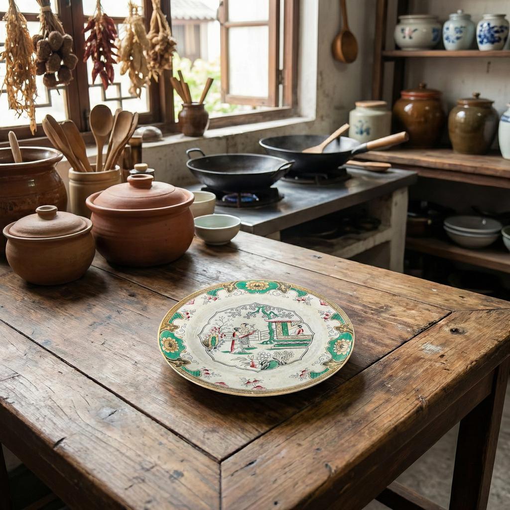 Porseleine bord met Chinoiserie-decor door Bates Walker & Co, Antiek en Kunst, Ophalen of Verzenden