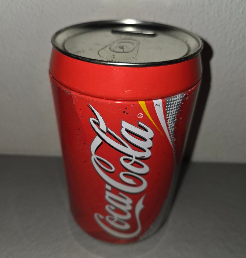 Coca-Cola Blik Spaarpot, Verzamelen, Ophalen of Verzenden, Gebruikt, Gebruiksvoorwerp
