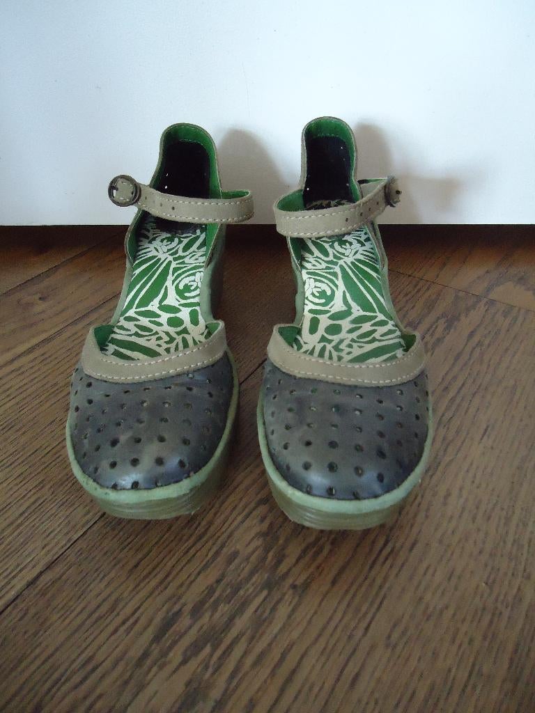 groene Fly London schoenen met enkelbandje 41, Overige typen, Ophalen of Verzenden, Fly, Gedragen