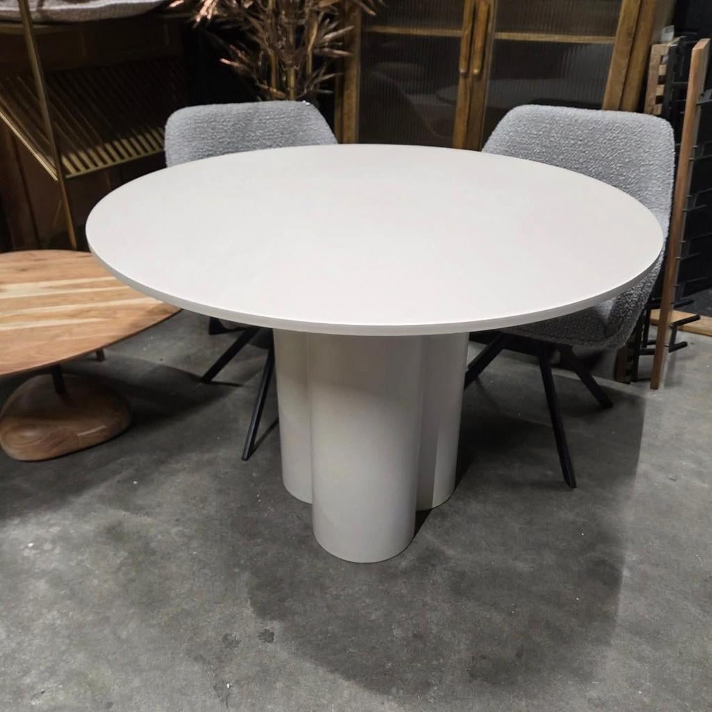 Ronde Eettafel Anh MDF, 110cm Beige van Nohr, Antiek en Kunst, Ophalen