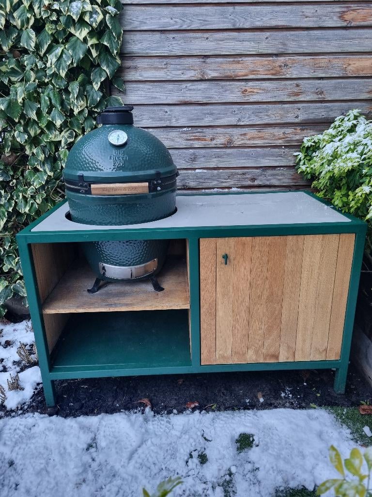Buitenkeuken inclusief Big Green Egg Large, Ophalen, Houtskool, Vrijstaand, Big Green Egg (origineel)