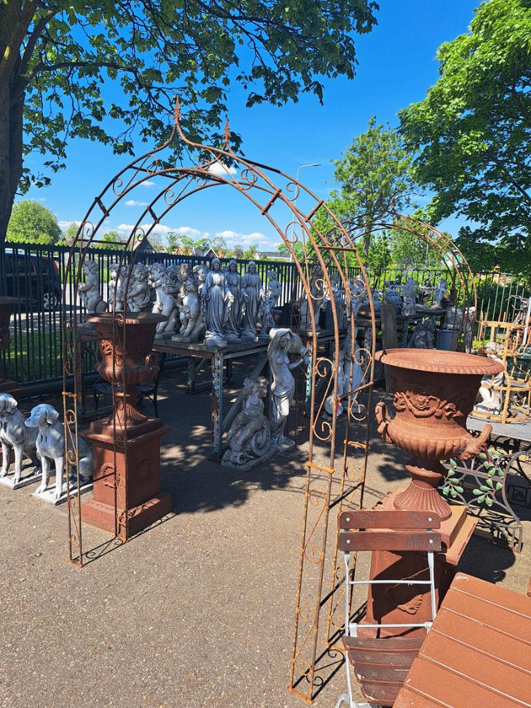 Smeedijzeren rozenboog 250 cm hoog 165 cm breed super mooi, Ophalen