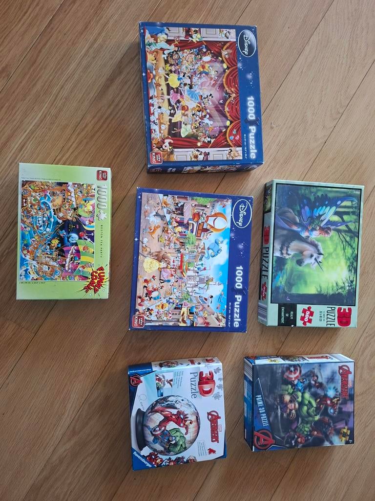 Puzzels 6 stuks voor 15 euro!, Ophalen