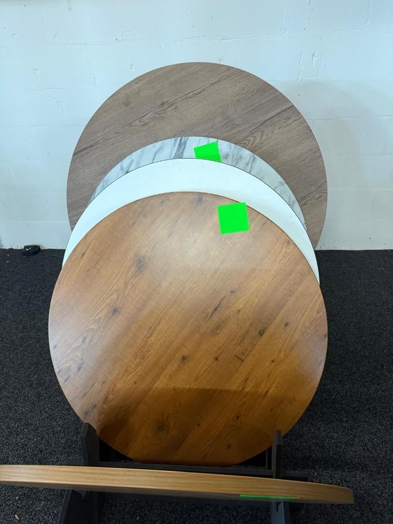 Ronde Tafelbladen Ø100 cm – 11 stuks beschikbaar, Huis en Inrichting, Tafels | Eettafels, Ophalen, Overige materialen, Gebruikt
