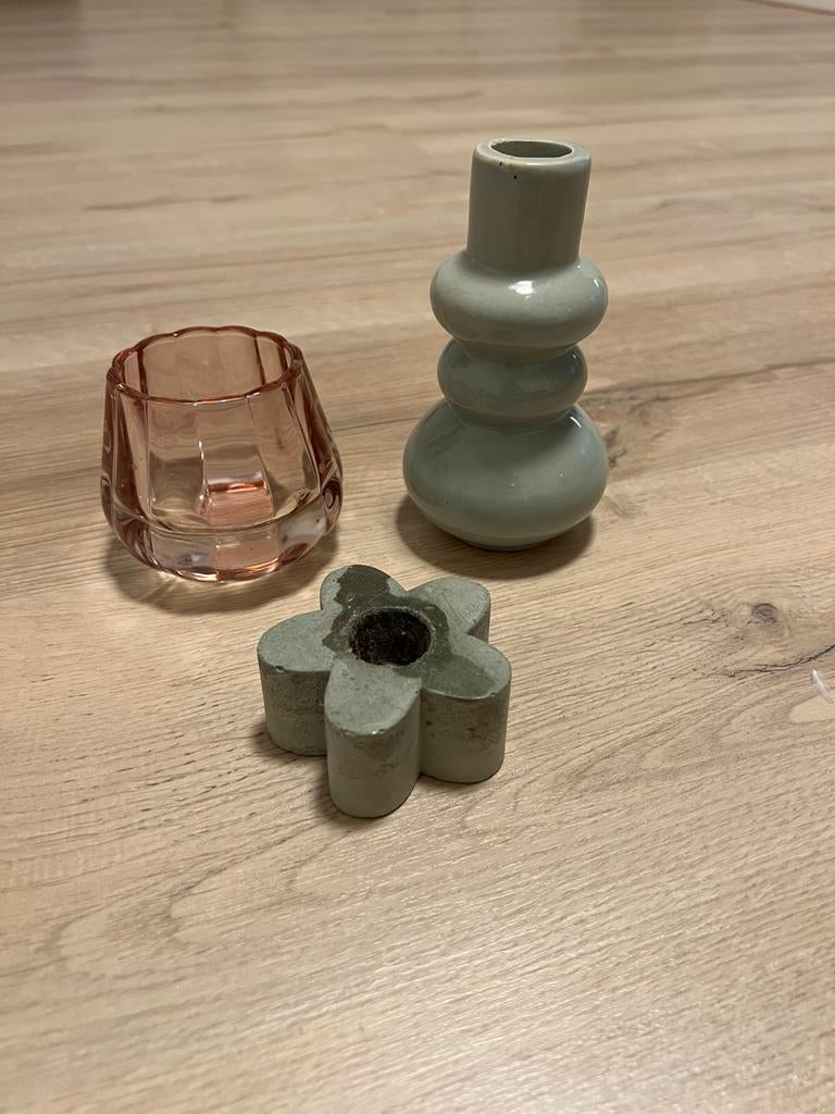 Candle holders, Ophalen of Verzenden, Gebruikt, Overige materialen, Minder dan 25 cm
