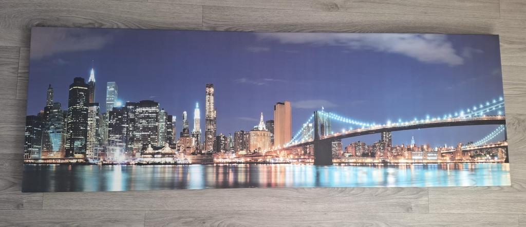 Wanddecoratie Skyline Manhattan New York, Huis en Inrichting, Woonaccessoires | Wanddecoraties, Ophalen, Zo goed als nieuw
