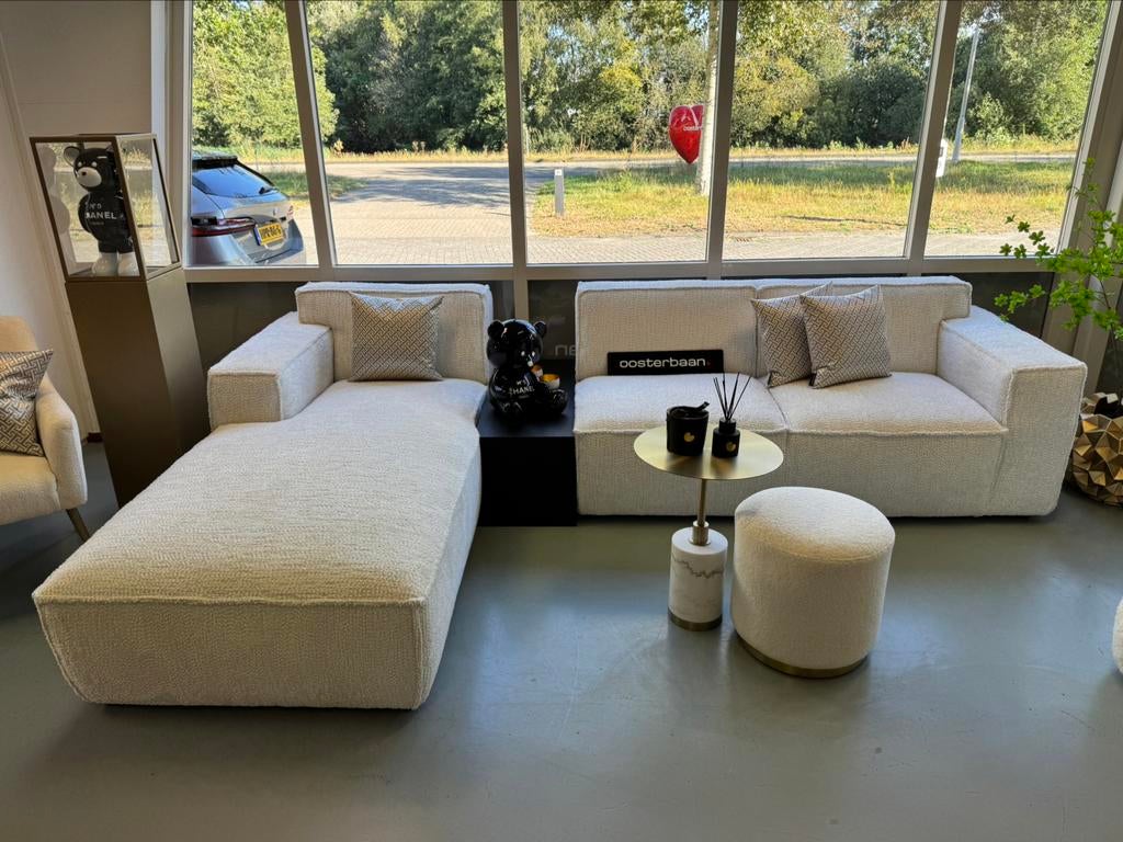 Luxe Vevet Teddy Loungebank Richard 200x290cm NIEUW - Wit, 250 tot 300 cm, Info@oosterbaanwonen.nl, Venus 31 8448CE Heerenveen