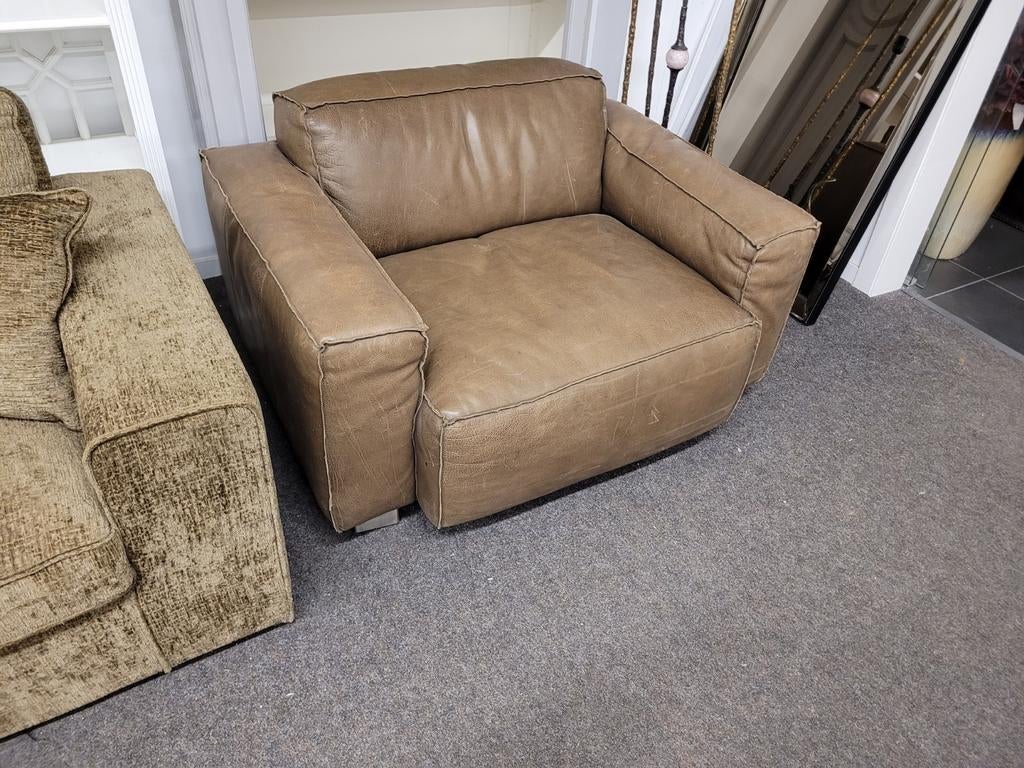 Fauteuil leder, Timothy Oulton, laatste exemplaar, Huis en Inrichting, Banken | Sofa's en Chaises Longues, Zo goed als nieuw, Eenpersoons