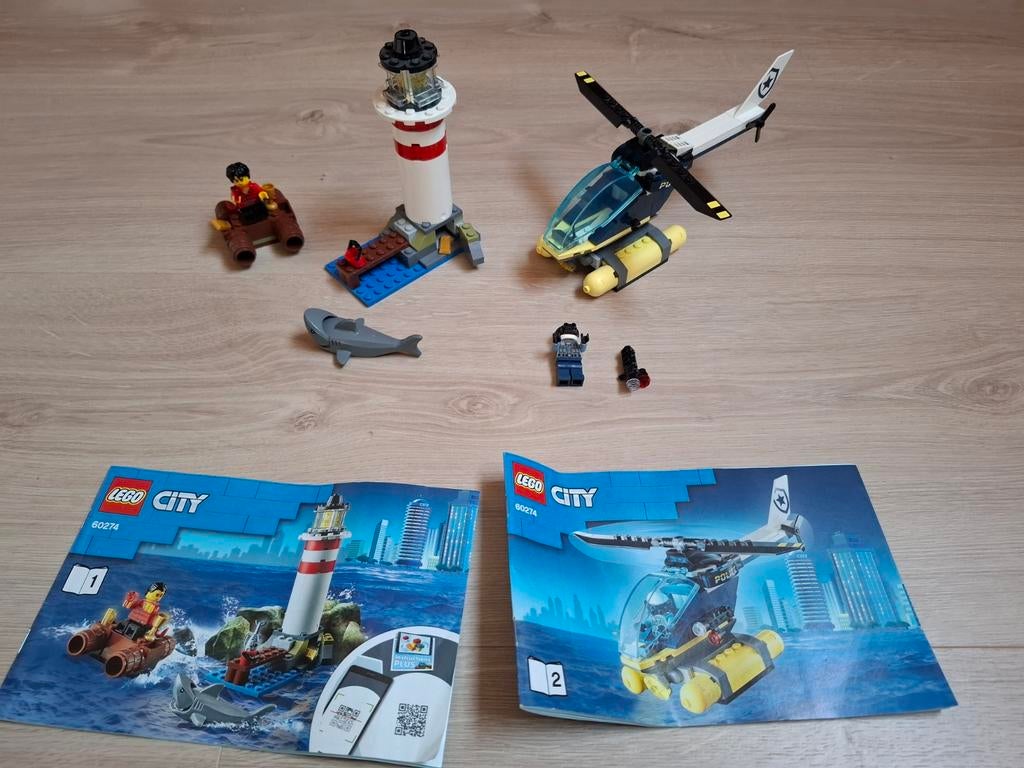 Lego City 60274 Politie Vuurtoren, Ophalen of Verzenden, Zo goed als nieuw, Complete set, Lego