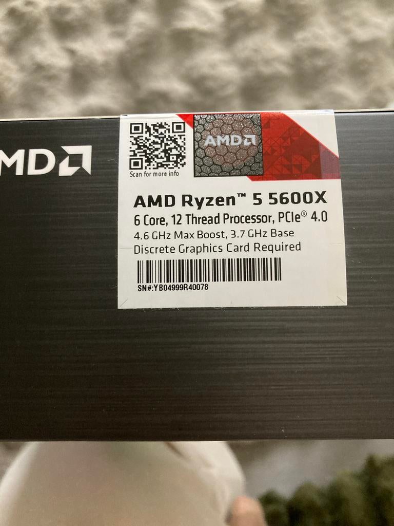 AMD Ryzen 5 5600X Processor - Nieuw in doos, Computers en Software, Processors, Nieuw, 6-core, 4 Ghz of meer, Ophalen of Verzenden